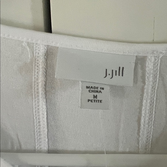 J. Jill Classic White Short Sleeve Tee - Picture 3 of 6